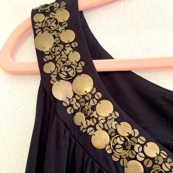 Relativity Black Tank Top with Gold Embellishments. Size 2X. New with tags - Picture 3 of 10